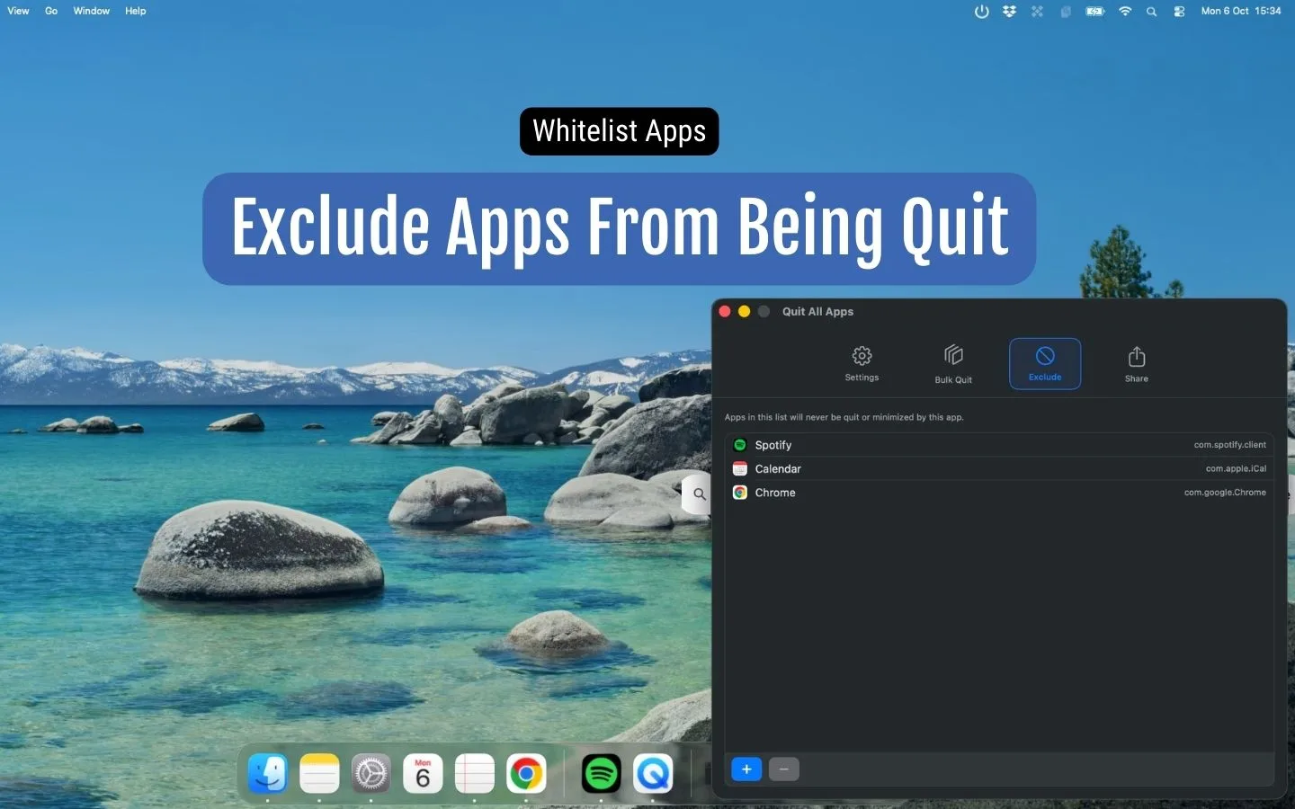 Exclude Mac apps from being quit